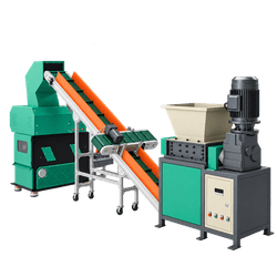 Granulator with Crusher and Conveyor Set Up